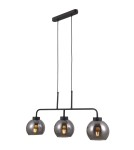 Lampy wiszące loftowe - Italux Poggi 3xE27 Wisząca Czarny mat PND-28028-3 - product 1