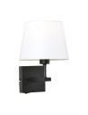 Italux Norte 1xE27 Kinkiet Czarny mat WL-1122-1-A-BM-RO-WH