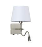 Kinkiety - Italux Norte E27+LED 60W+3W 350lm 3000K Kinkiet Nikiel WL-1122-2-BL-SN-RO-WH - product 1