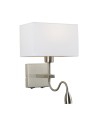Italux Norte E27+LED 60W+3W 350lm 3000K Kinkiet WL-1122-2-BL-SN-RC-WH