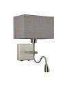 Italux Norte E27+LED 60W+3W 350lm 3000K Kinkiet WL-1122-2-BL-SN-RC-GR