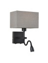 Italux Norte E27+LED 60W+3W 350lm 3000K Kinkiet WL-1122-2-BL-BM-RC-GR