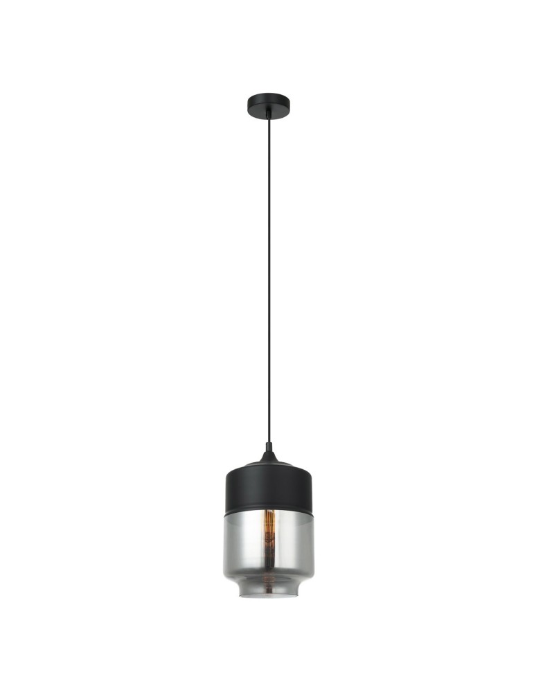 Lampy wiszące - Italux Molina 1xE27 Wisząca Czarny MDM-2377/1 BK+SG - product kolory-swiatla.pl 2