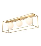 Lampy sufitowe loftowe - industrialne - Italux Mediamo 3xG9 Sufitowa Złoty MXM-4582/3 GD - product 1