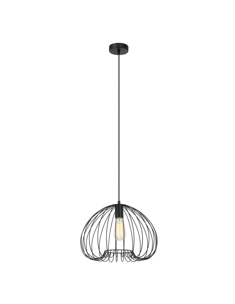 Lampy wiszące loftowe - Italux Meddi 1xE27 Wisząca Czarny MDM-4583-1 BK - product kolory-swiatla.pl 2