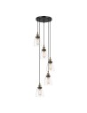 Italux Francis 5xE27 Wisząca Czarny złoty MDM-2563/5 GD+CL