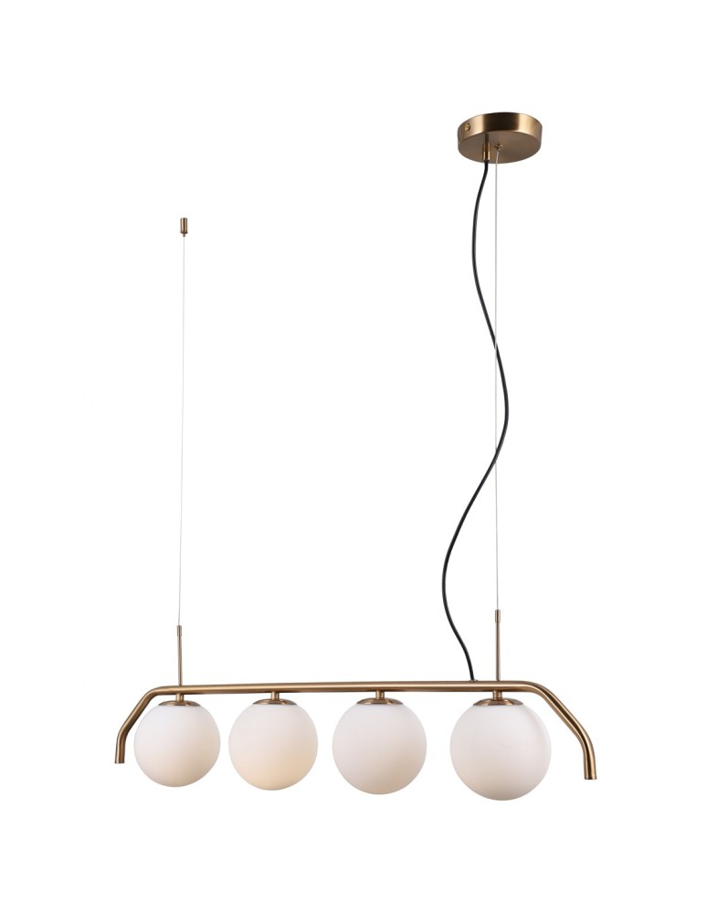 Lampy wiszące kule - Italux Carimi 4xG9 Wisząca Mosiężny miodowy PND-3300-4-HBR - product kolory-swiatla.pl 2