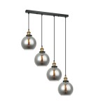 Lampy wiszące na listwie - Italux Cardena 4xE27 Wisząca Czarny złoty MDM-4330/4 GD+SG - product 1