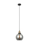 Lampy wiszące - Italux Cardena 1xE27 Wisząca Czarny złoty MDM-4330/1 GD+SG - product 2