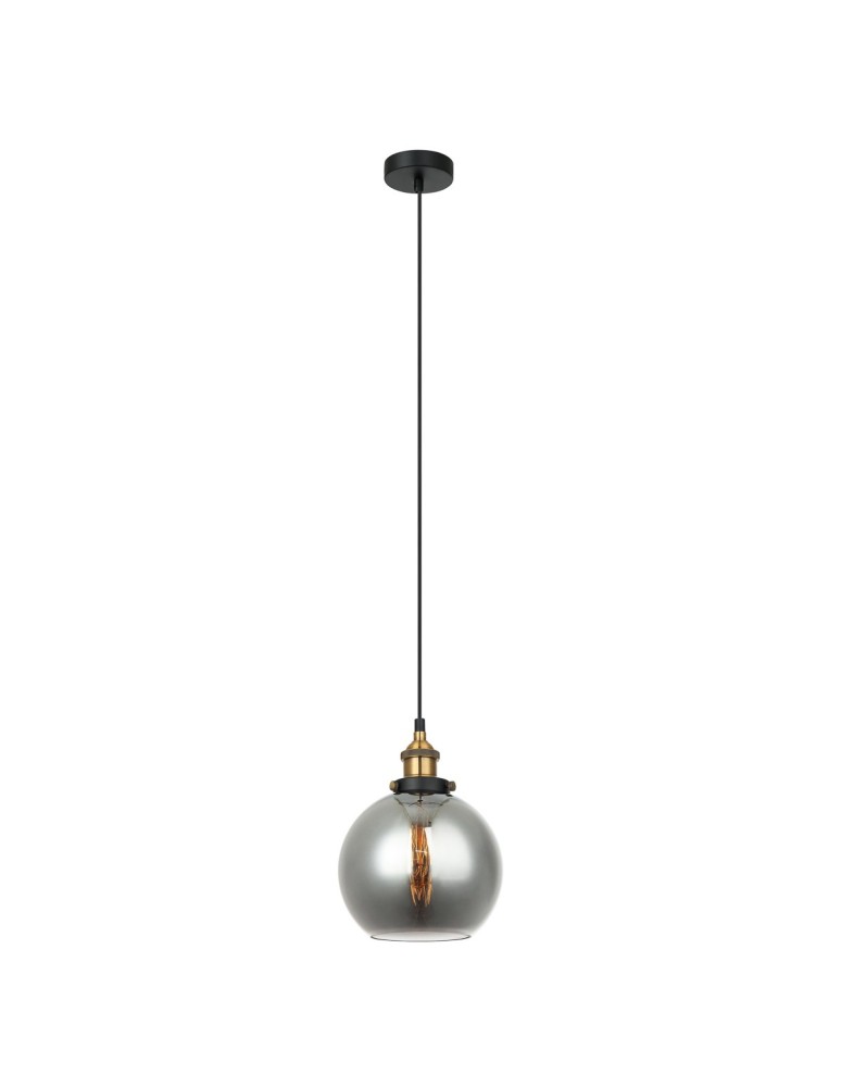 Lampy wiszące - Italux Cardena 1xE27 Wisząca Czarny złoty MDM-4330/1 GD+SG - product kolory-swiatla.pl 2