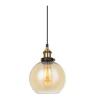 Lampy wiszące - Italux Cardena 1xE27 Wisząca Czarny złoty MDM-4330/1 GD+AMB - product 1