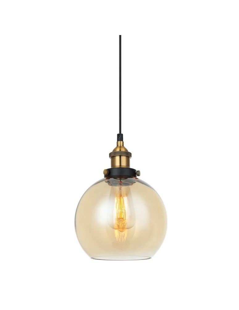 Italux Cardena 1xE27 Wisząca Czarny złoty MDM-4330/1 GD+AMB