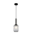 Lampy wiszące - Italux Antiola 1xE27 Wisząca Nikiel satynowany PND-5588-1M-SC+CL - product 2