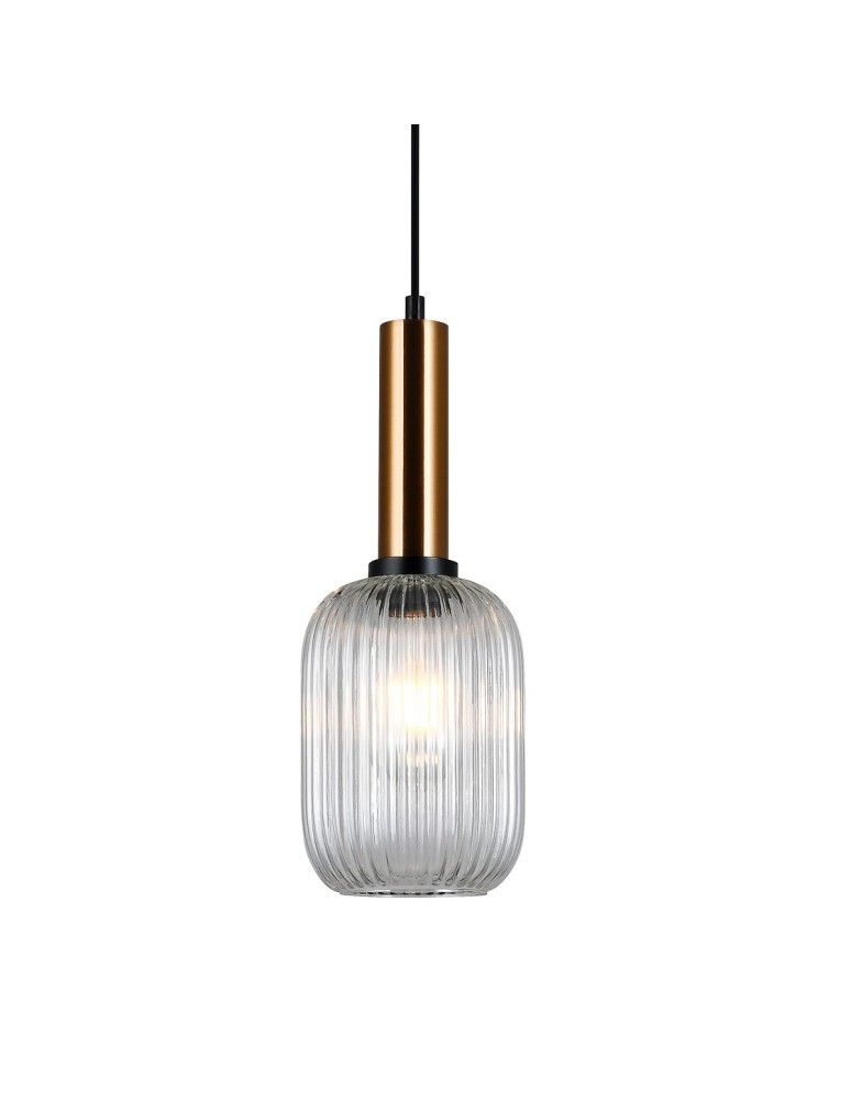 Italux Antiola 1xE27 Wisząca Mosiężny PND-5588-1M-BRO+CL