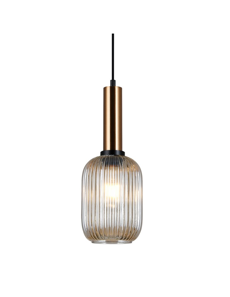 Italux Antiola 1xE27 Wisząca Mosiężny PND-5588-1M-BRO+AMB