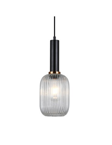 Italux Antiola 1xE27 Wisząca Czarny PND-5588-1M-BK+CL