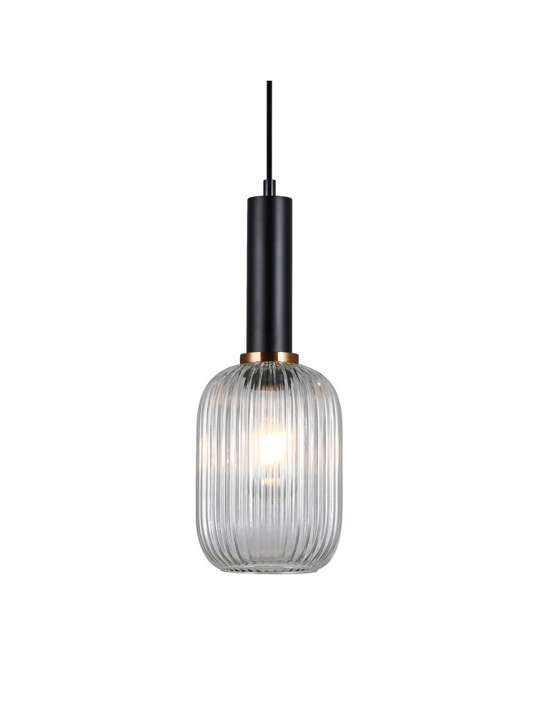 Italux Antiola 1xE27 Wisząca Czarny PND-5588-1M-BK+CL Italux Antiola 1xE27 Wisząca Czarny PND-5588-1M-BK+CL