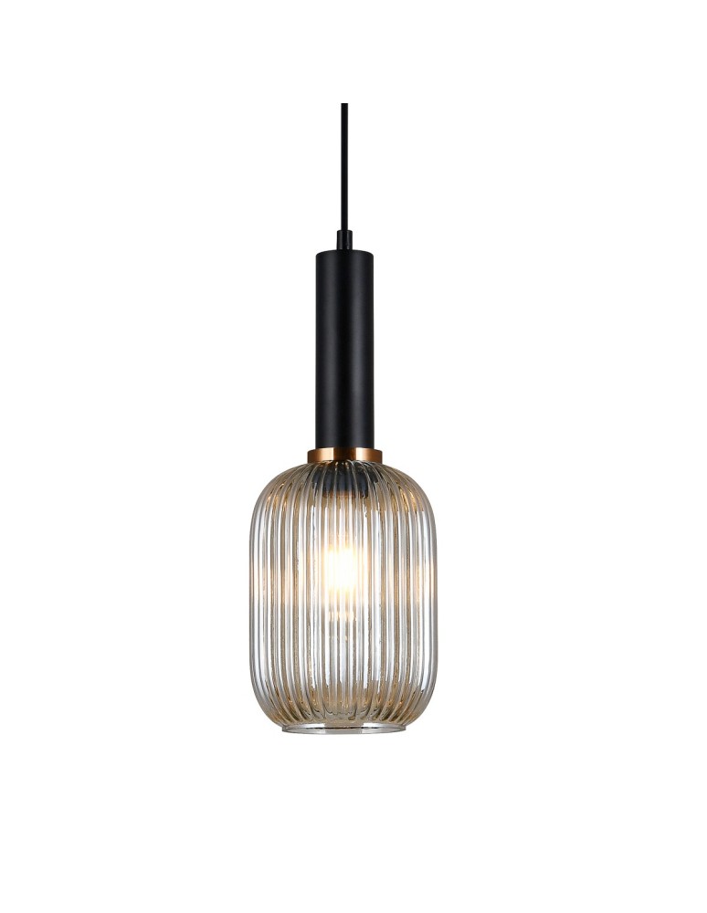 Italux Antiola 1xE27 Wisząca Czarny PND-5588-1M-BK+AMB