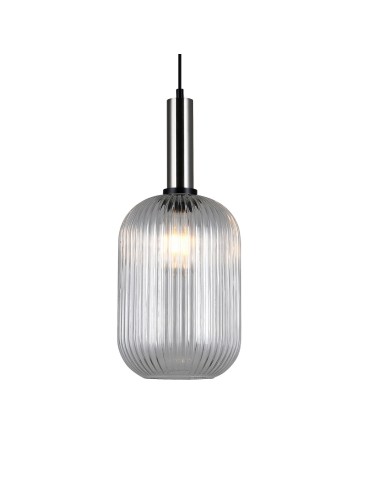 Italux Antiola 1xE27 Wisząca Nikiel satynowany PND-5588-1L-SC+CL