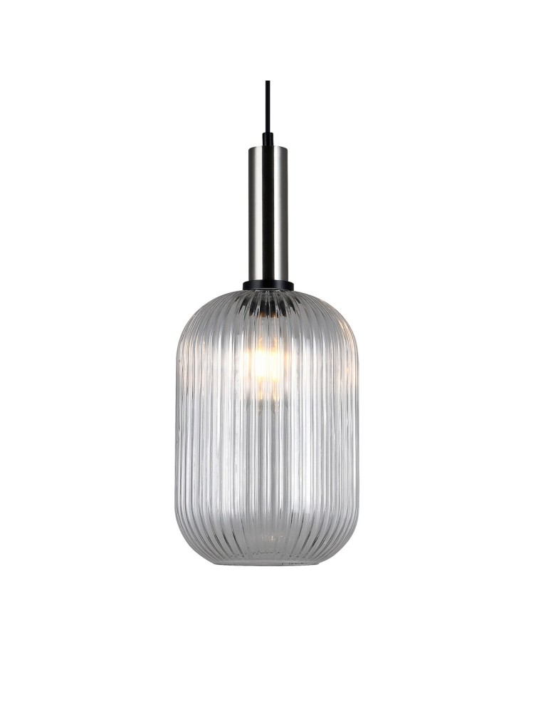 Italux Antiola 1xE27 Wisząca Nikiel satynowany PND-5588-1L-SC+CL