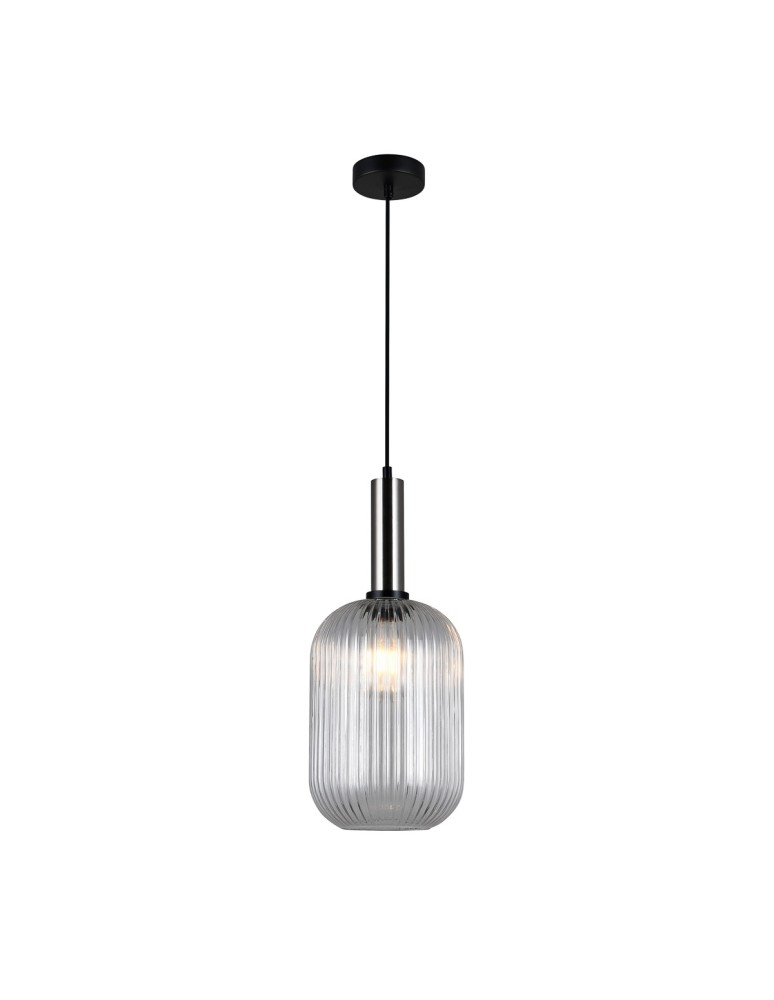 Italux Antiola 1xE27 Wisząca Nikiel satynowany PND-5588-1L-SC+CL