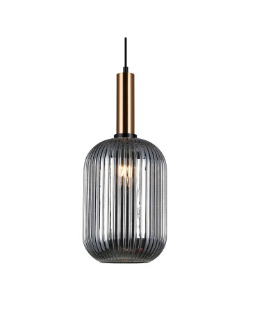 Italux Antiola 1xE27 Wisząca Mosiężny PND-5588-1L-BRO+SG