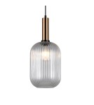 Lampy wiszące - Italux Antiola 1xE27 Wisząca Mosiężny PND-5588-1L-BRO+CL - product 1
