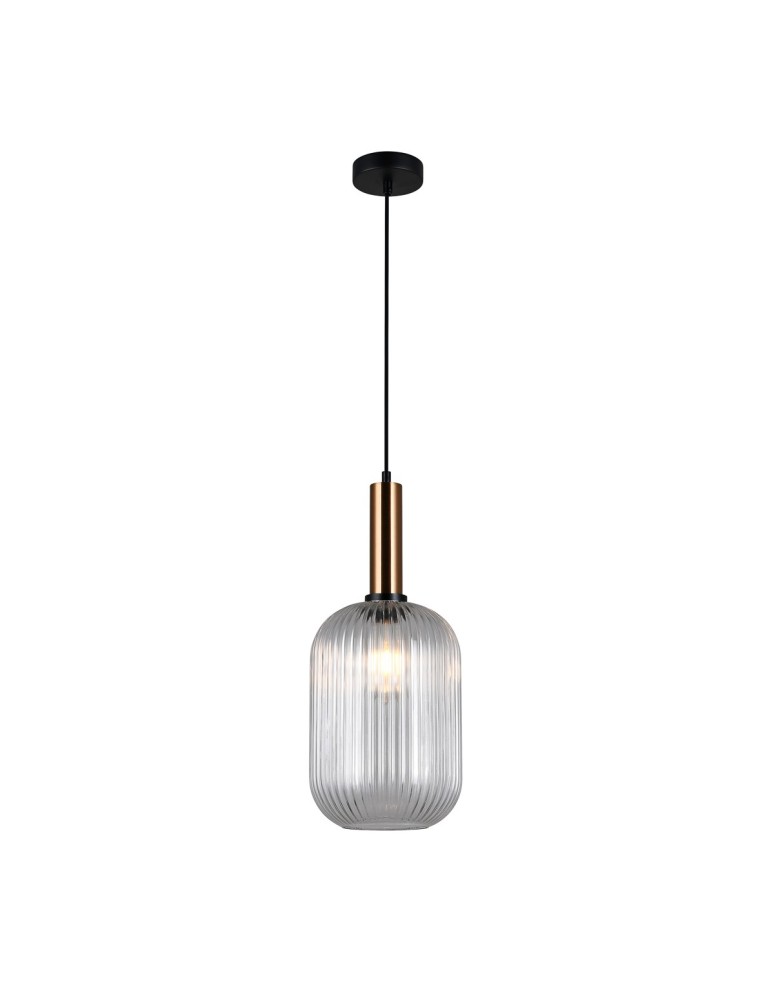 Italux Antiola 1xE27 Wisząca Mosiężny PND-5588-1L-BRO+CL