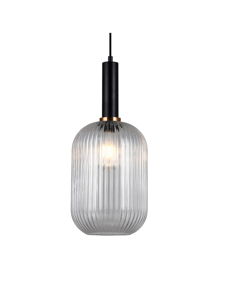 Italux Antiola 1xE27 Wisząca Czarny PND-5588-1L-BK+CL Italux Antiola 1xE27 Wisząca Czarny PND-5588-1L-BK+CL