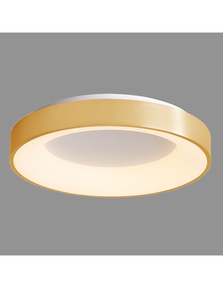 Lampy sufitowe nowoczesne - Italux Giulia LED 50W 2750lm 3000K Sufitowa Złoty Szczotkowany 5304-850RC-GD-3 - product kolory-swiatla.pl 3