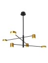 Italux Remdal LED 26.6W 2700lm 3000K Wisząca PND-16374-6 BK+GD