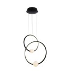 Lampy wiszące okręgi - Italux Lozanna LED 44.8W 2420lm 3000K Wisząca Czarny Różowy PND-20112035-2B-BL - product 1
