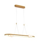 Lampy wiszące LED - Italux Lozanna LED 44W 2640lm 3000K Wisząca Brąz Antyczny PND-20112035-1C-GD - product 1