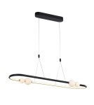 Lampy wiszące LED - Italux Lozanna LED 44W 2640lm 3000K Wisząca Czarny Różowy PND-20112035-1C-BL - product 1