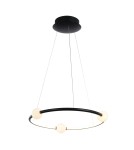 Lampy wiszące LED - Italux Lozanna LED 36W 2100lm 3000K Wisząca Czarny Różowy PND-20112035-1A-BL - product 1