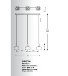 Lampy wiszące glamour - Zuma Line CRYSTAL P0076-03N-B5FZ Wisząca - product 2