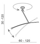 Lampy wiszące z abażurem - Azzardo BARCELONA LAMPBODY 1xE27 Wisząca/Ramię z Bazą Montażową bez Abażuru Chrom AZ2288 - product 2