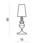 Azzardo BAROCO TABLE BLACK 1xE27 Stołowa Czarny AZ2162 Azzardo BAROCO TABLE BLACK 1xE27 Stołowa Czarny AZ2162
