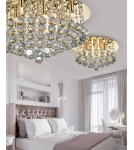Lampy sufitowe z kryształami - Azzardo BOLLA 58 GOLD 10xG9 Sufitowa/Wisząca Złoty AZ3084 - product 3