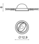 Azzardo BOSTON 1 ROUND WHITE 1xLED Natynkowa Biały AZ3471 Azzardo BOSTON 1 ROUND WHITE 1xLED Natynkowa Biały AZ3471