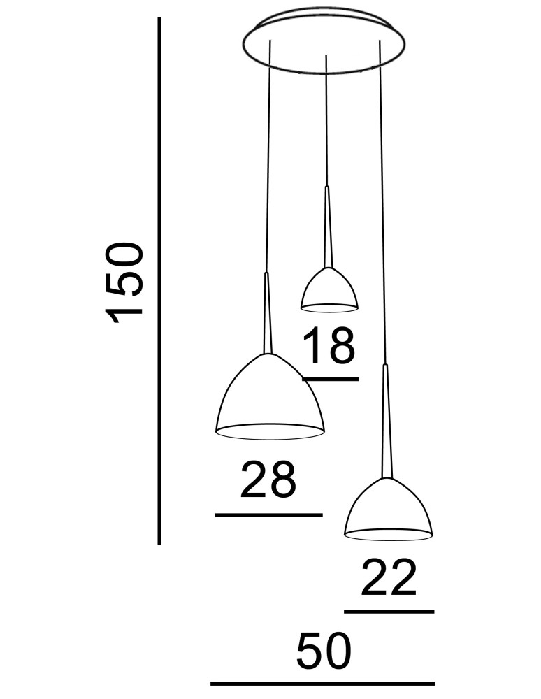Lampy wiszące - Azzardo ELIZA 3 BLACK 3xE27 Wisząca Biały/Czarny AZ3333 - product kolory-swiatla.pl 2