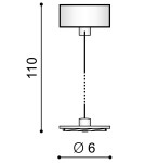 Zawieszenia - Azzardo EREBUS BASE PENDANT WHITE 1xGU10 Baza z Zawiesiem Biały AZ3392 - product 2