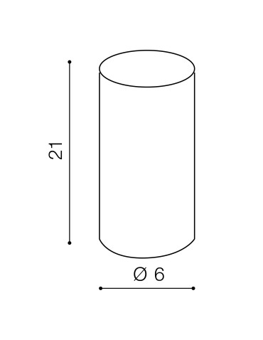 Azzardo EREBUS TUBE 21 BLACK 1 Klosz Aluminiowy Czarny AZ3387 - produkt 2