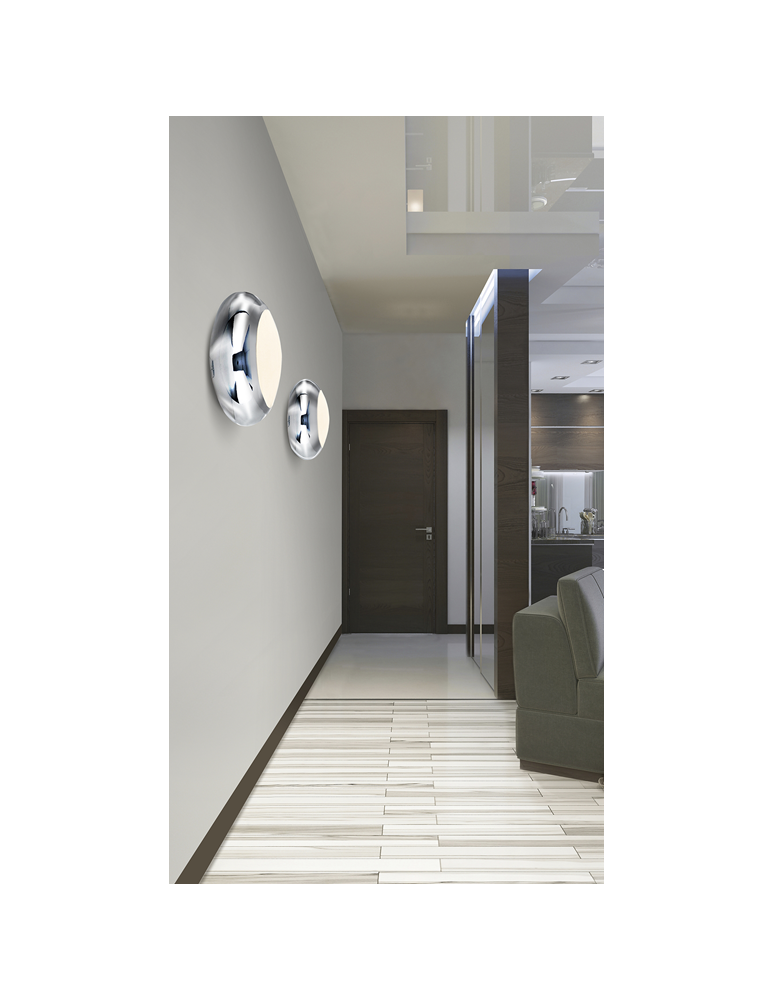 Kinkiety - Azzardo GALA CHROM WALL 1xE27 Ścienna Chrom/Biały AZ0685 - product kolory-swiatla.pl 2