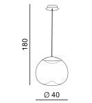 Azzardo HELENA A 1xLED Wisząca Szampański AZ3341 Azzardo HELENA A 1xLED Wisząca Szampański AZ3341