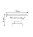Żarówki LED AR111 12V - OXYLED AR111 9W 720lm 4000K 12V czarny 457969 - product 2