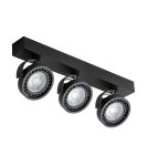 Lampy sufitowe reflektory - Azzardo JERRY 3 230V BLACK 3xES111 Reflektor Sufitowy Czarny AZ1886 - product 1