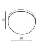 Plafony hermetyczne - Azzardo KALLISTO WHITE 2xE27 Sufitowa Biały IP44 AZ3327 - product 2
