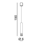 Lampy wiszące rurki - Azzardo LOCUS L PENDANT BLACK 1xGU10 Wisząca Czarny AZ3128 - product 2