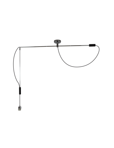 Azzardo MALAGA LAMPBODY 1xE27 Wisząca/Ramię z Bazą Montażową bez Abażuru Chrom AZ2313